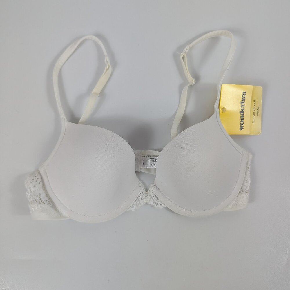 Wonderbra Forever Smooth Pushup Bra White 34C NWT